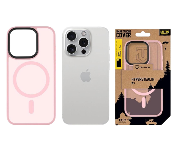 Tactical MagForce Hyperstealth Kryt pro Apple iPhone 15 Pro Pink Pant - 1514112 - zdjęcie 3