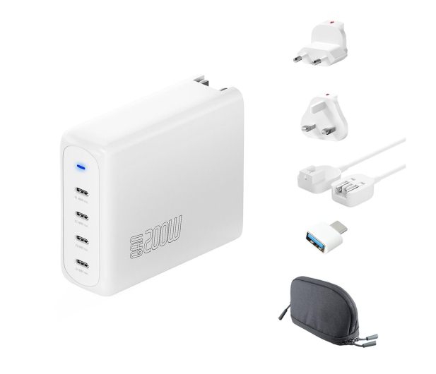 4smarts Flex Pro Travel GaN 200W 4xUSB-C biały - 1524684 - zdjęcie