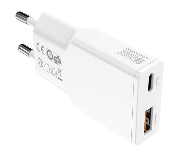 4smarts PDPlug Slim Duos 20W GaN USB-C+USB-A + kabel USB-C 1.5m - 1512697 - zdjęcie 2