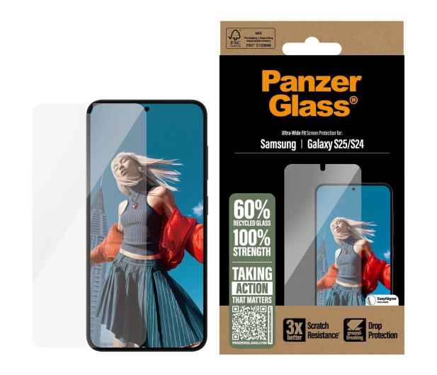 PanzerGlass Ultra-Wide Fit do Samsung Galaxy S25 - 1538926 - zdjęcie