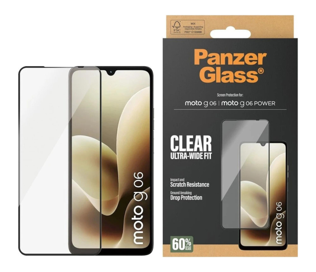 PanzerGlass Ultra-Wide Fit do Motorola Moto g06/Moto g06 POWER - 1538918 - zdjęcie