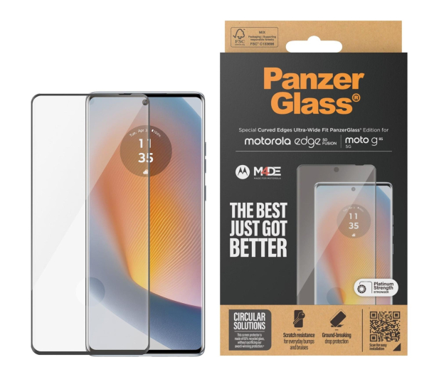 PanzerGlass Ultra-Wide Fit do Motorola Edge 50 Fusion / Moto G85 - 1538914 - zdjęcie