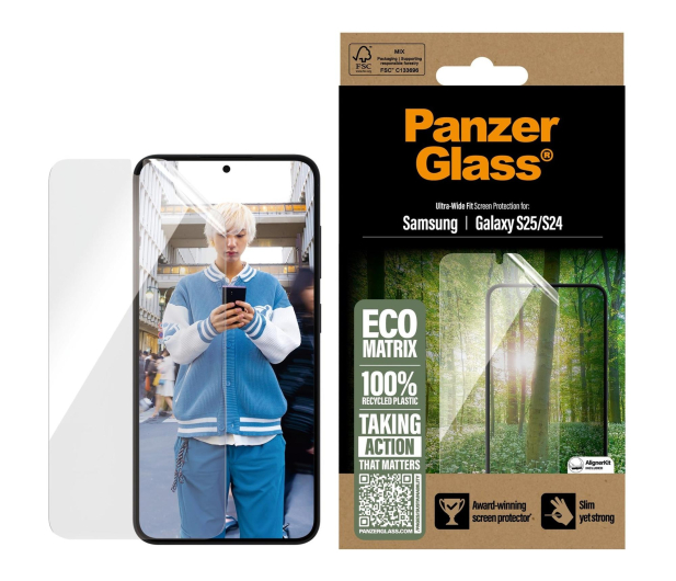 PanzerGlass Eco Matrix Ultra-Wide Fit do Samsung Galaxy S25 - 1538898 - zdjęcie