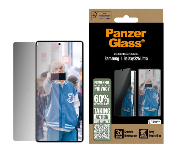 PanzerGlass Ultra-Wide Fit do Samsung Galaxy S25 Ultra privacy - 1539011 - zdjęcie