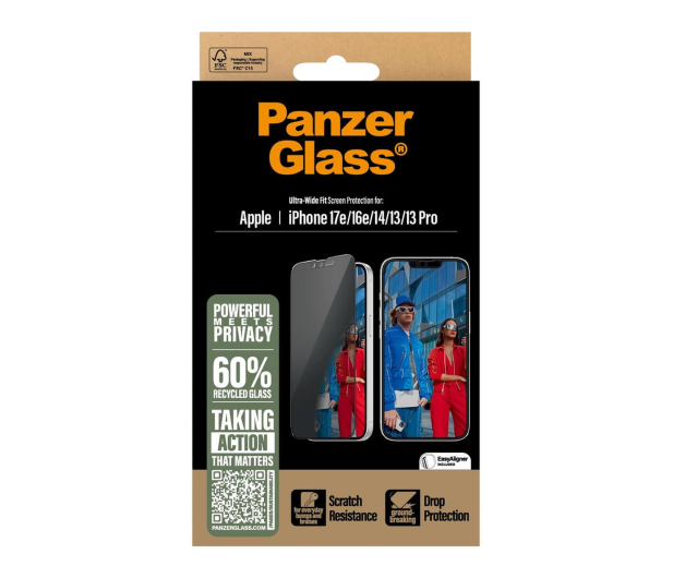 PanzerGlass Ultra-Wide Fit do iPhone 17e/16e/14/13/13 Pro privacy - 1539004 - zdjęcie 4