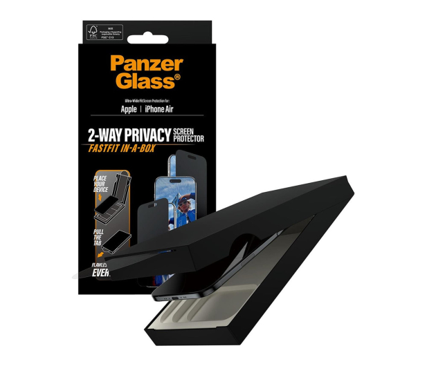 PanzerGlass Ultra-Wide Fit Fastfit do iPhone Air privacy - 1539020 - zdjęcie 4