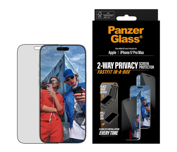 PanzerGlass Ultra-Wide Fit Fastfit do iPhone 17 Pro Max privacy - 1539019 - zdjęcie 3