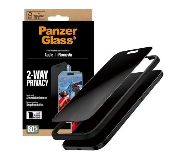 PanzerGlass Ultra-Wide Fit EasyAligner do iPhone Air privacy - 1539016 - zdjęcie 4