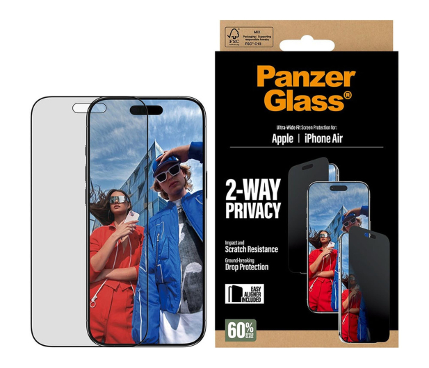 PanzerGlass Ultra-Wide Fit EasyAligner do iPhone Air privacy - 1539016 - zdjęcie