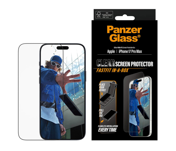 PanzerGlass Ultra-Wide Fit Fastfit do iPhone 17 Pro Max - 1538978 - zdjęcie