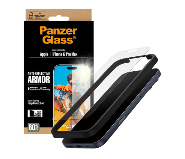PanzerGlass Armor Anti-Reflective EasyAligner do iPhone 17 Pro Max - 1538889 - zdjęcie
