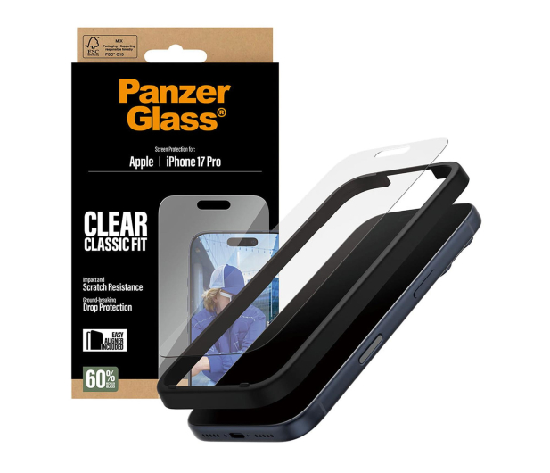 PanzerGlass Classic Fit EasyAligner do iPhone 17 Pro - 1538895 - zdjęcie
