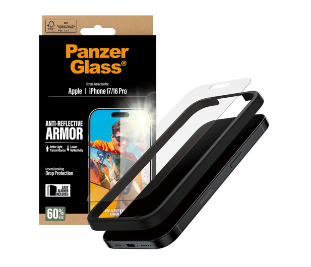 PanzerGlass Armor Anti-Reflective EasyAligner do iPhone 17 / 16 Pro - 1538887 - zdjęcie