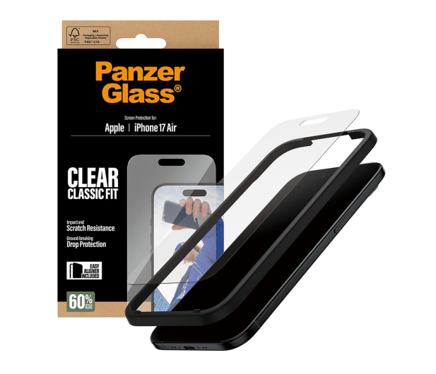 PanzerGlass Classic Fit EasyAligner do iPhone Air - 1538897 - zdjęcie