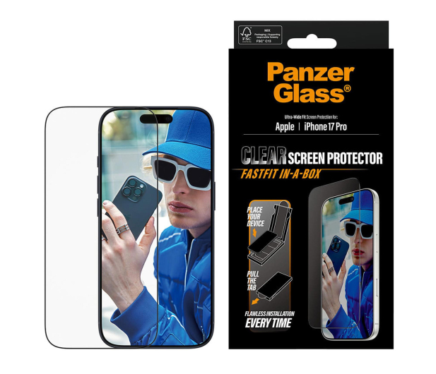 PanzerGlass Ultra-Wide Fit Fastfit do iPhone 17 Pro - 1538977 - zdjęcie