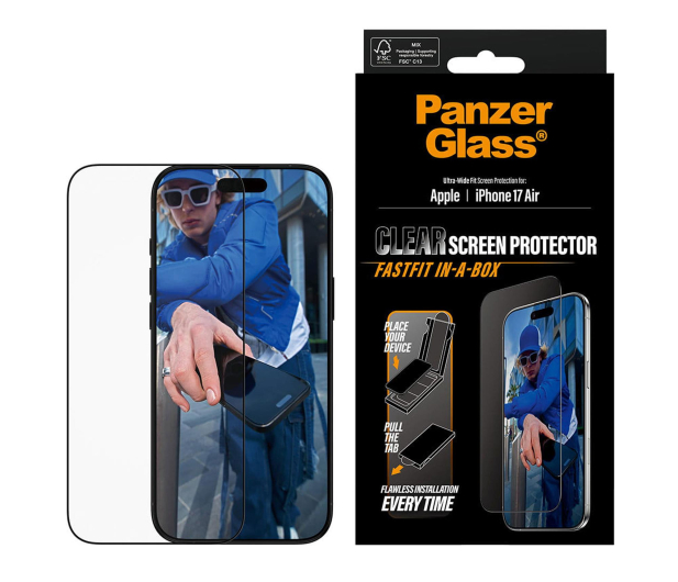 PanzerGlass Ultra-Wide Fit Fastfit do iPhone Air - 1538979 - zdjęcie