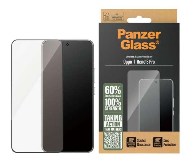 PanzerGlass Ultra-Wide Fit w. Black Frame do Oppo Reno13 Pro - 1538998 - zdjęcie