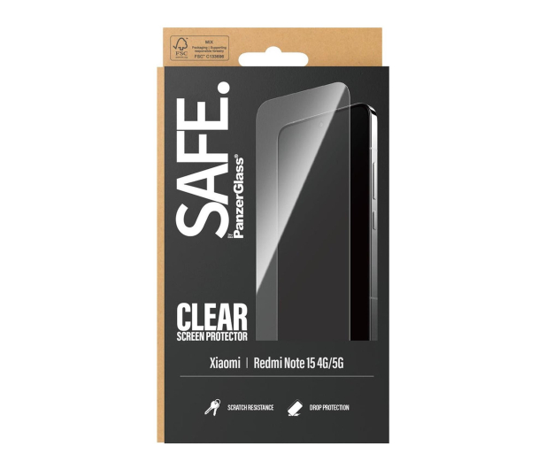 PanzerGlass SAFE Ultra-Wide Fit do Xiaomi Redmi Note 15 4G/5G - 1538903 - zdjęcie 4