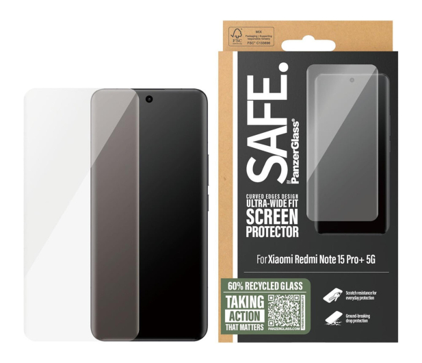 PanzerGlass SAFE Ultra-Wide Fit do Xiaomi Redmi Note 15 Pro+ 5G - 1538904 - zdjęcie