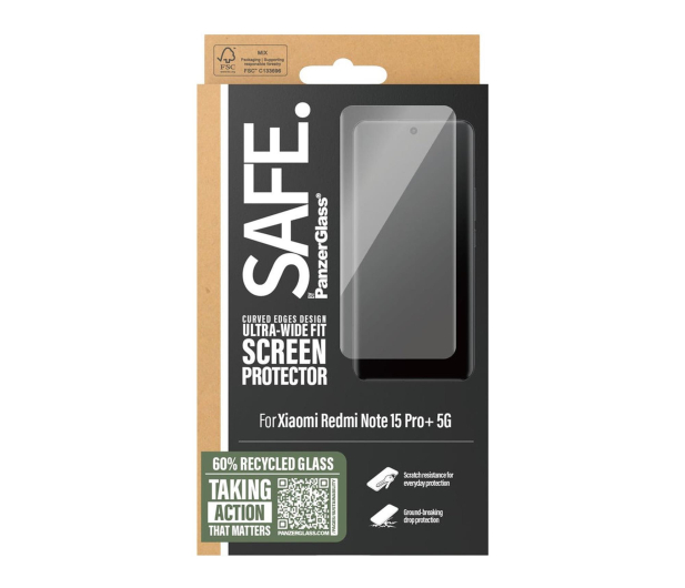 PanzerGlass SAFE Ultra-Wide Fit do Xiaomi Redmi Note 15 Pro+ 5G - 1538904 - zdjęcie 4