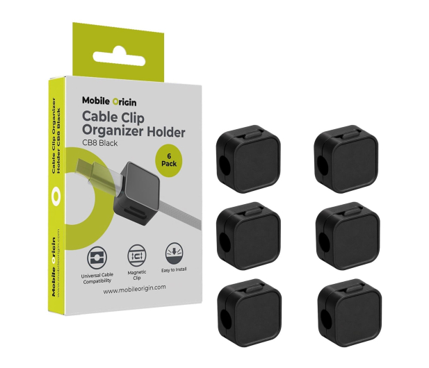 Mobile Origin Cable Cord Organizer Holder CB8 Black - 1537891 - zdjęcie