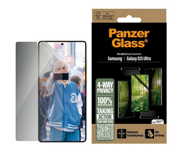 PanzerGlass Eco Matrix UltraWide Fit do Samsung Galaxy S25 Ultra privacy - 1539003 - zdjęcie