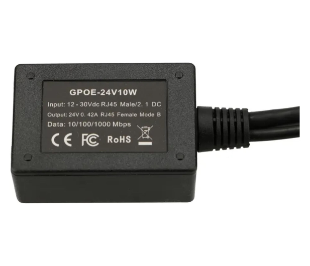 ExtraLink 1 Portowy Inwerter PoE Wejście 1x 1000Mb/s RJ45/Jack 10-24V, - 1541534 - zdjęcie 3