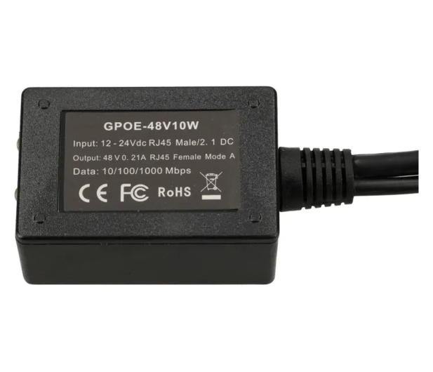 ExtraLink 1 Portowy Inwerter PoE Wejście 1x 1000Mb/s RJ45/Jack 10-30V, - 1541535 - zdjęcie 3