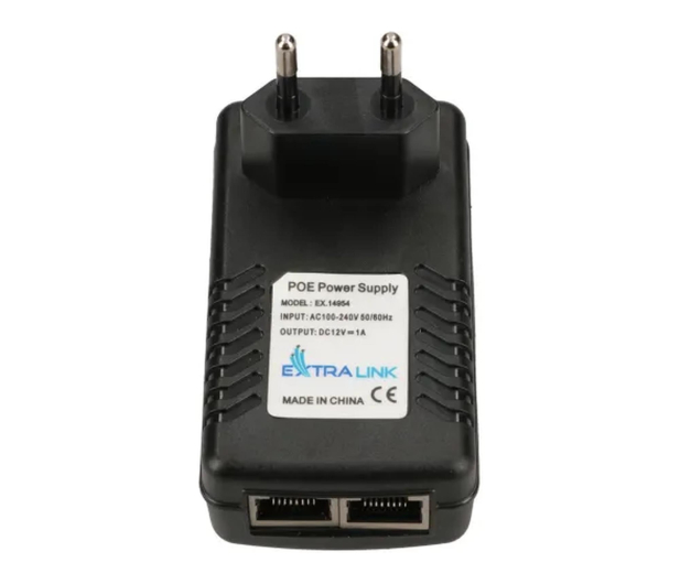 ExtraLink POE-12-12W Zasilacz PoE 12V, 1A, 12W, wtyk do gniazda elektr - 1541589 - zdjęcie 2
