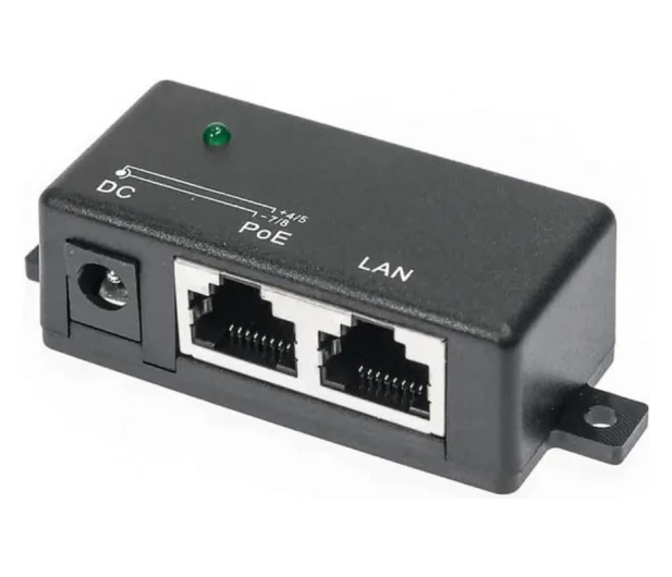 ExtraLink 1 Portowy PoE Injector 1x 100Mb/s RJ45, Kostka - 1541540 - zdjęcie