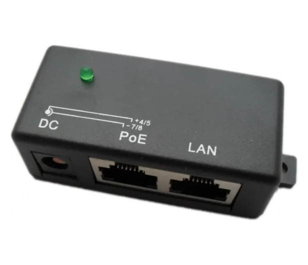ExtraLink 1 Portowy PoE Injector 1x 100Mb/s RJ45, Kostka - 1541540 - zdjęcie 3