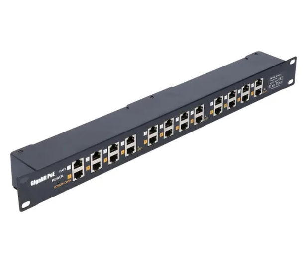 ExtraLink 12 Portowy Gigabit PoE Injector 12x 1000Mb/s RJ45, Obudowa R - 1541543 - zdjęcie 2