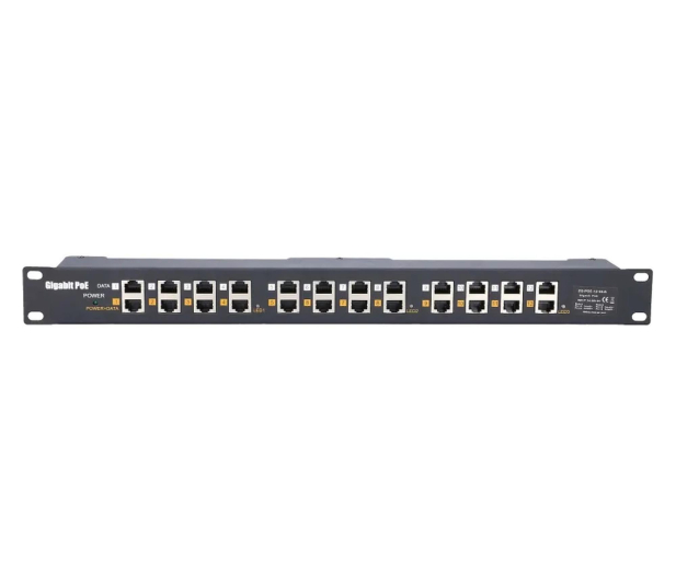 ExtraLink 12 Portowy Gigabit PoE Injector 12x 1000Mb/s RJ45, Obudowa R - 1541543 - zdjęcie