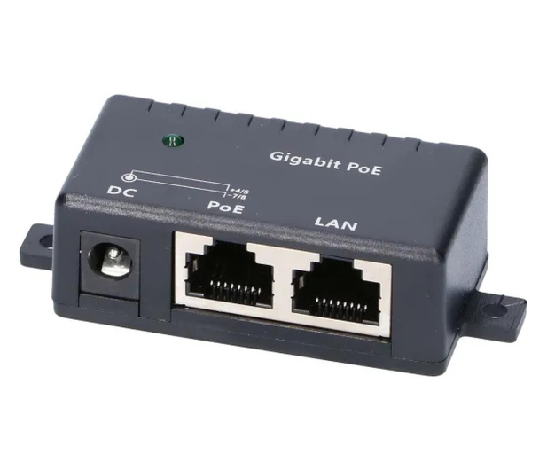 ExtraLink 1 Portowy Gigabit PoE Injector 1x 1000Mb/s RJ45, Kostka - 1541541 - zdjęcie