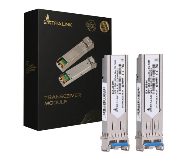 ExtraLink SFP 1.25G 2-pack LC/UPC 2km jednomodowy - 1542975 - zdjęcie