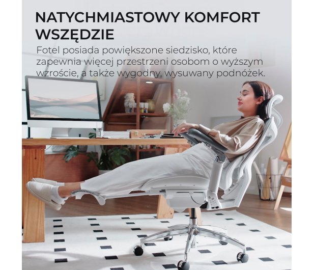 Sihoo DORO C300 Pro Mesh biały - 1542249 - zdjęcie 16
