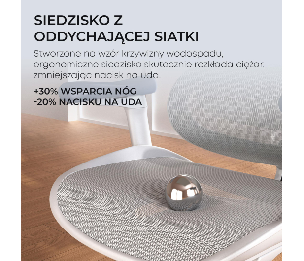 Sihoo DORO C300L Mesh biały - 1542355 - zdjęcie 10