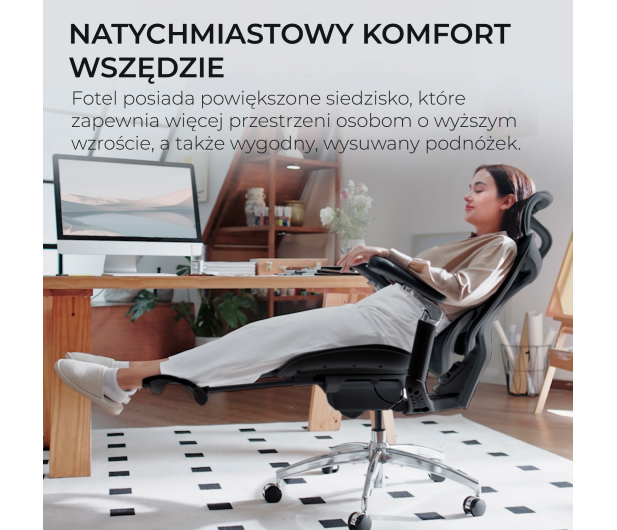 Sihoo DORO C300 Pro Mesh czarny - 1542248 - zdjęcie 16
