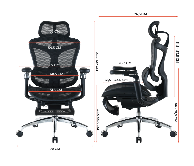 Sihoo DORO C300 Pro Mesh czarny - 1542248 - zdjęcie 17