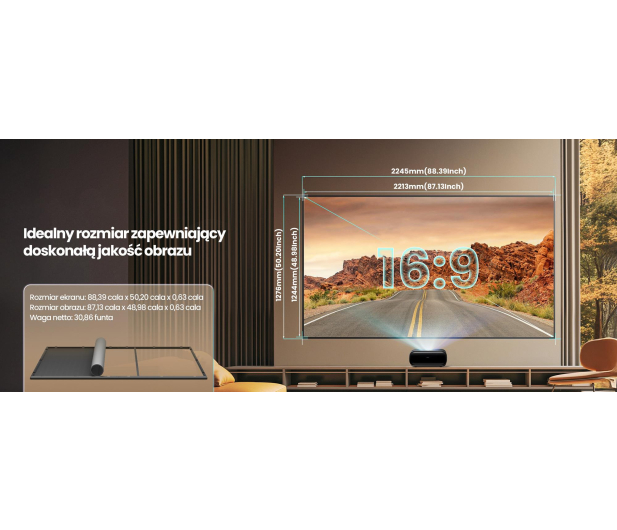 JMGO Ekran ramowy FrameFresnel UST 100" - 1544234 - zdjęcie 9