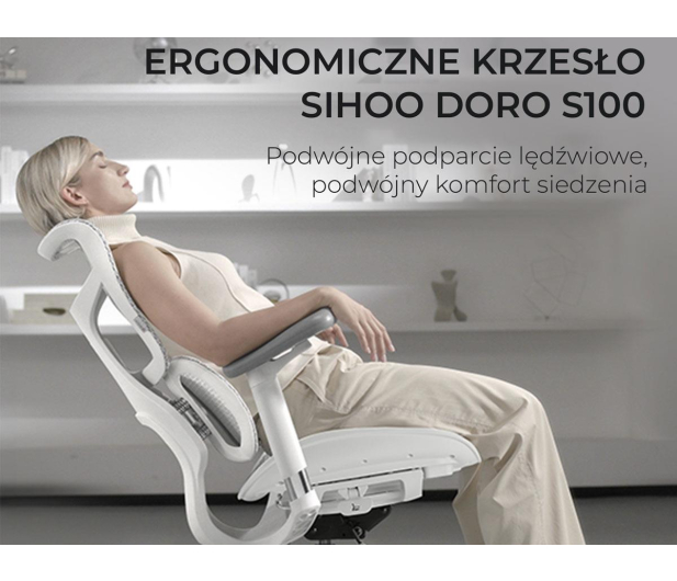 Sihoo DORO S100 Mesh biały - 1542251 - zdjęcie 4