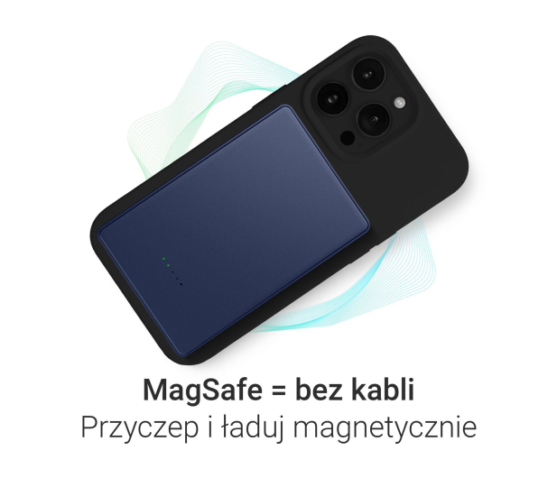 Silver Monkey Smart 5 000 mAh MagSafe UltraSlim 3w1 Głębinowy błękit - 1487254 - zdjęcie 5