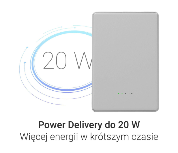 Silver Monkey Smart 5 000 mAh MagSafe UltraSlim 3w1 Biały obłok - 1487255 - zdjęcie 6