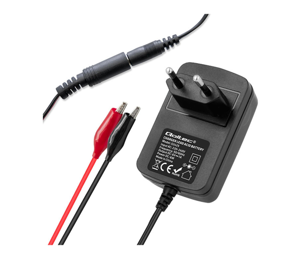 Qoltec Automatyczna ładowarka STD AGM GEL 12V 1A, Prostownik 6W - 1549502 - zdjęcie 3
