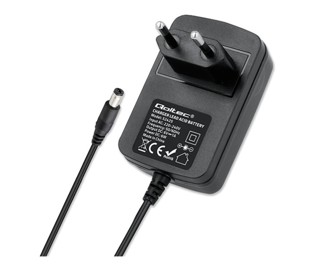 Qoltec Automatyczna ładowarka STD AGM GEL 12V 1A, Prostownik 6W - 1549502 - zdjęcie