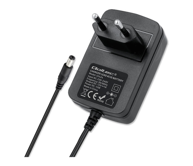 Qoltec Automatyczna ładowarka STD AGM GEL 12V 1A, Prostownik 12W - 1549501 - zdjęcie 2