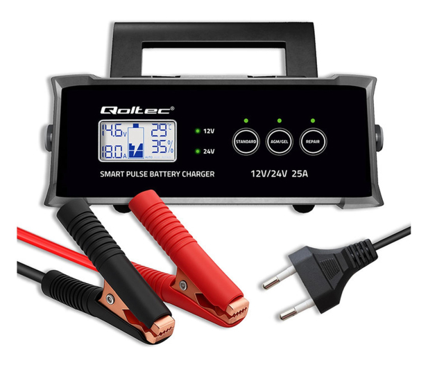 Qoltec Inteligentna ładowarka STD AGM GEL 12V/24V 25A - 1549509 - zdjęcie 2