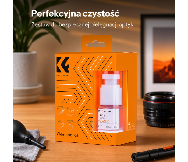 K&F Concept Zestaw czyszczący do optyki Cleaning Kit 4w1 - 1550450 - zdjęcie 2