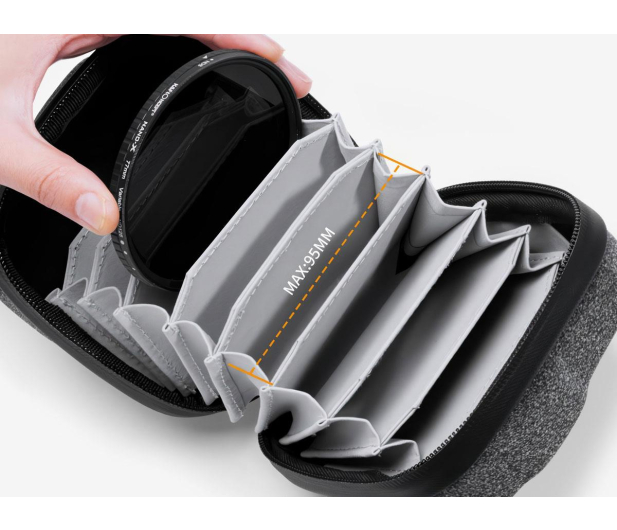 K&F Concept Pokrowiec na filtry Hard Shell Filter Case - 95 mm - 1550506 - zdjęcie 4