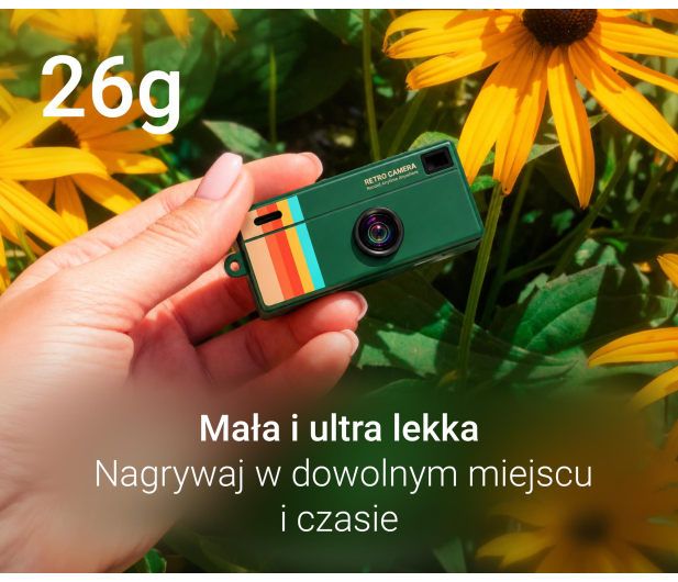Silver Monkey Kompaktowa Kamera Cyfrowa RetroCAM zielona - 1571155 - zdjęcie 5